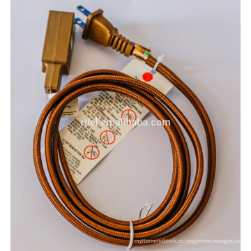 Trenzado 18/2 paño de tela de rayón cable eléctrico ideal para lámparas antiguas y antiguas y ventiladores 18 Gauge